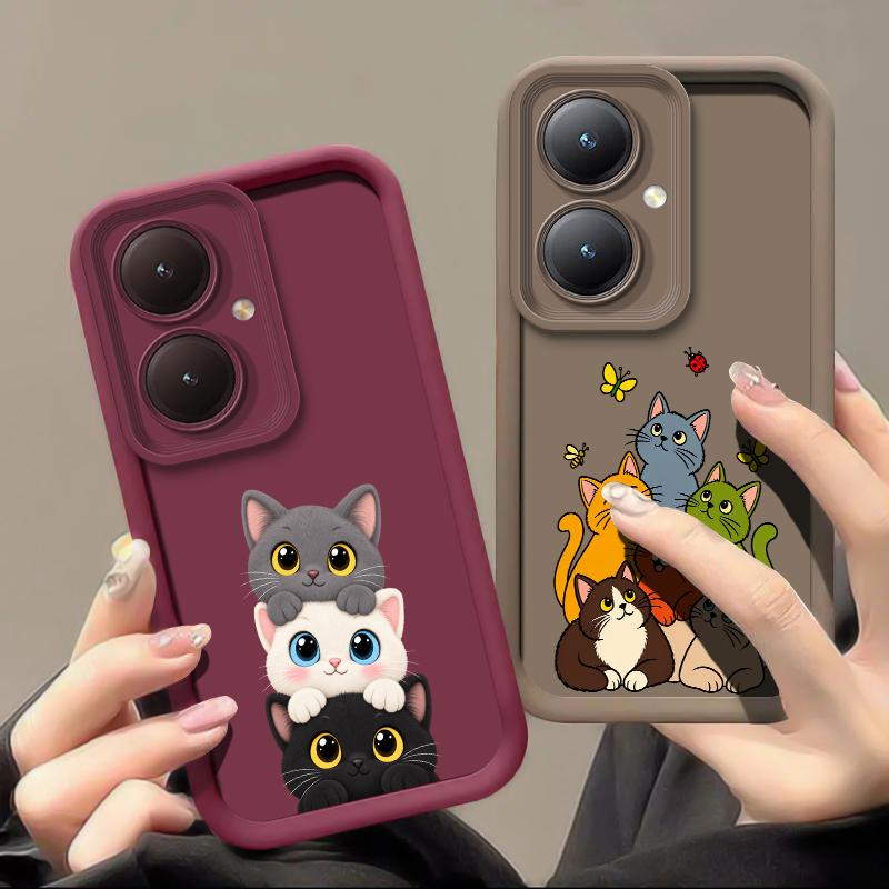 Vivo Y28 - Cute Funny Cat Pattern Phone Case