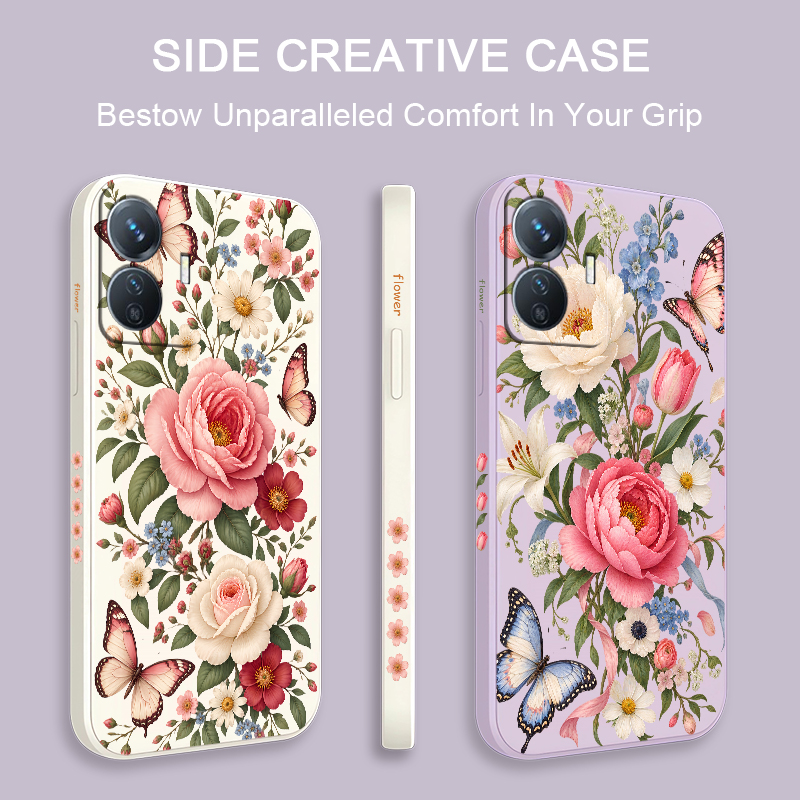 Flowers Butterflies Case For V - Vivo Y28 review and price