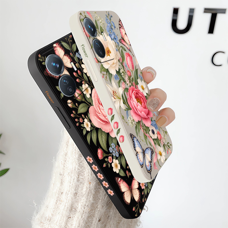 Flowers Butterflies Case For V - Vivo Y28 review and price