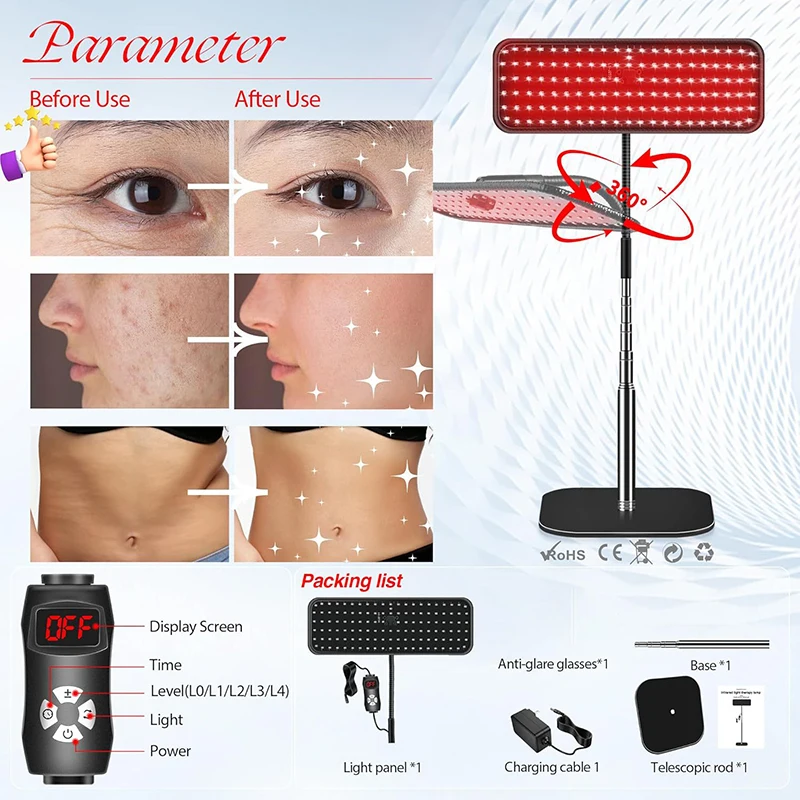 660nm 850nm LED Red Light Ther - Galvanic Skin Sensor review and price