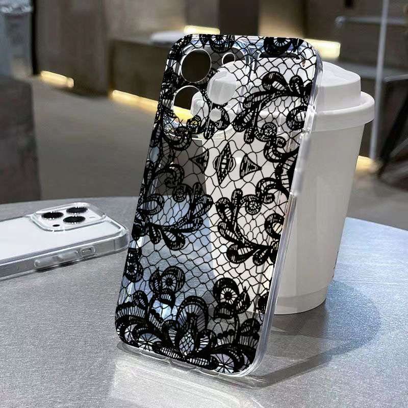 Trendy Black Lace Flower Patte - Xiaomi Poco X6 review and price