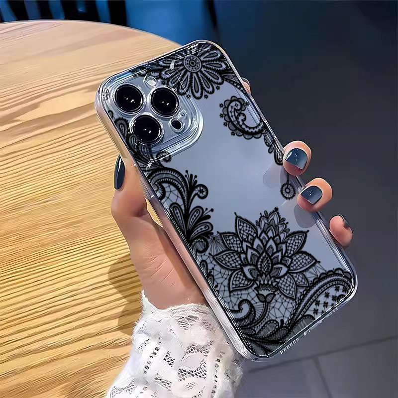 Trendy Black Lace Flower Patte - Xiaomi Poco X6 review and price